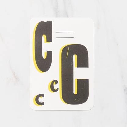 Alphabet Postcard / Letterpress Letters - bungu