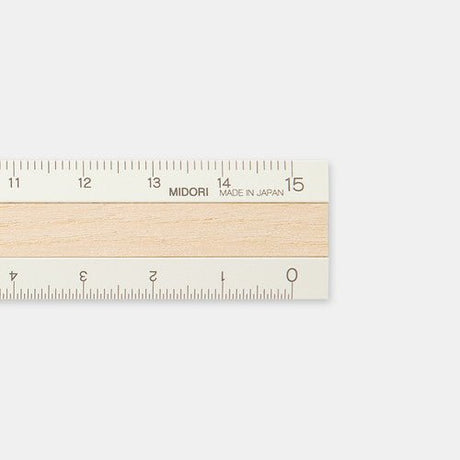 Aluminum & Wood Rulers 15cm / Midori - bungu