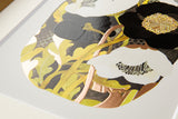 [Limited] Art Touch Kanae Kouno A4 Art Poster with Teak Frame / TOUCH & FLOW