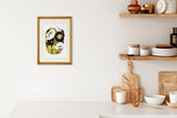 [Limited] Art Touch Kanae Kouno A4 Art Poster with Teak Frame / TOUCH & FLOW