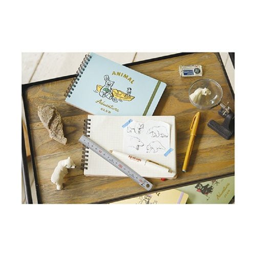 Animal Adventure Club Ring Notebook B6 Horizontal / RYU - RYU - bungu