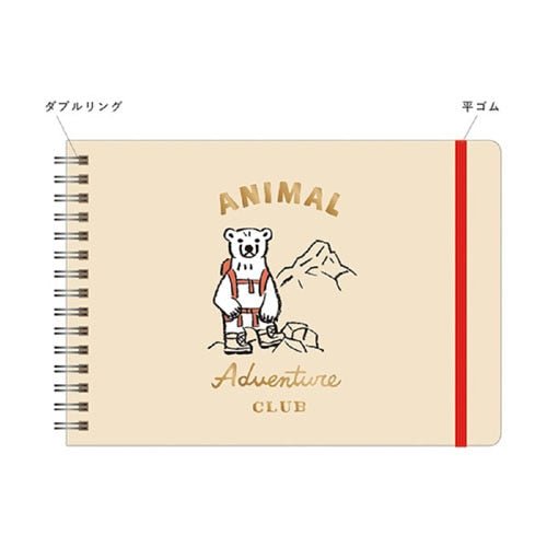 Animal Adventure Club Ring Notebook B6 Horizontal / RYU - RYU - bungu