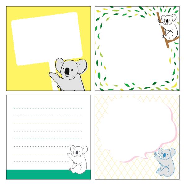 Animal Series Square Memo Pad / GreenFlash - bungu