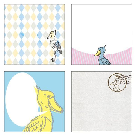 Animal Series Square Memo Pad / GreenFlash - bungu