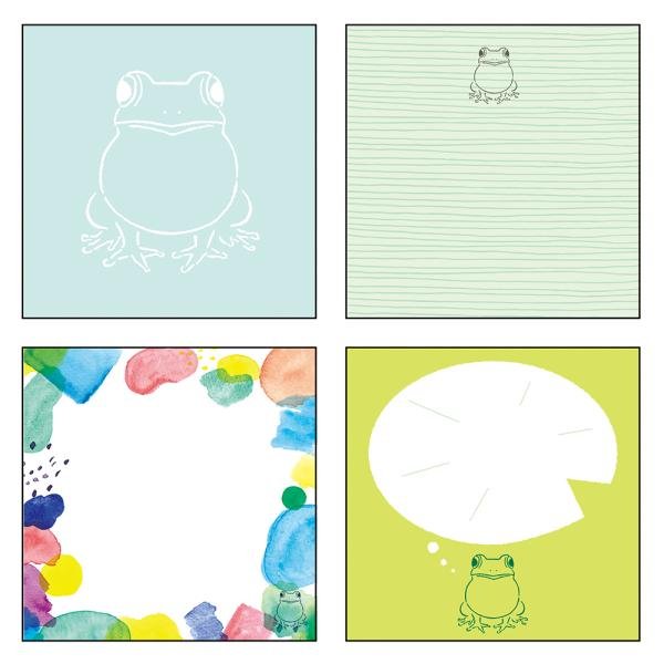 Animal Series Square Memo Pad / GreenFlash - bungu