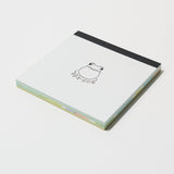 Animal Series Square Memo Pad / GreenFlash - bungu