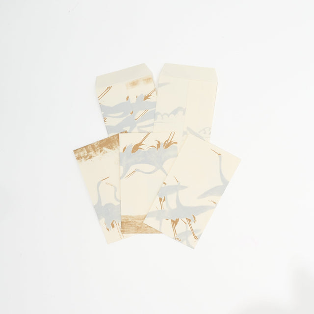 Anthology Crane and Thirty - Six Immortal Poets Waka Scroll Pochi Bag / Benrido - bungu