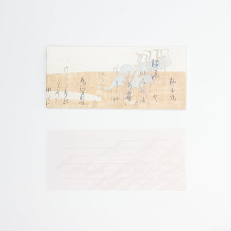 Anthology with Cranes and Thirty - Six Immortal Poets Letter Paper / Benrido - bungu