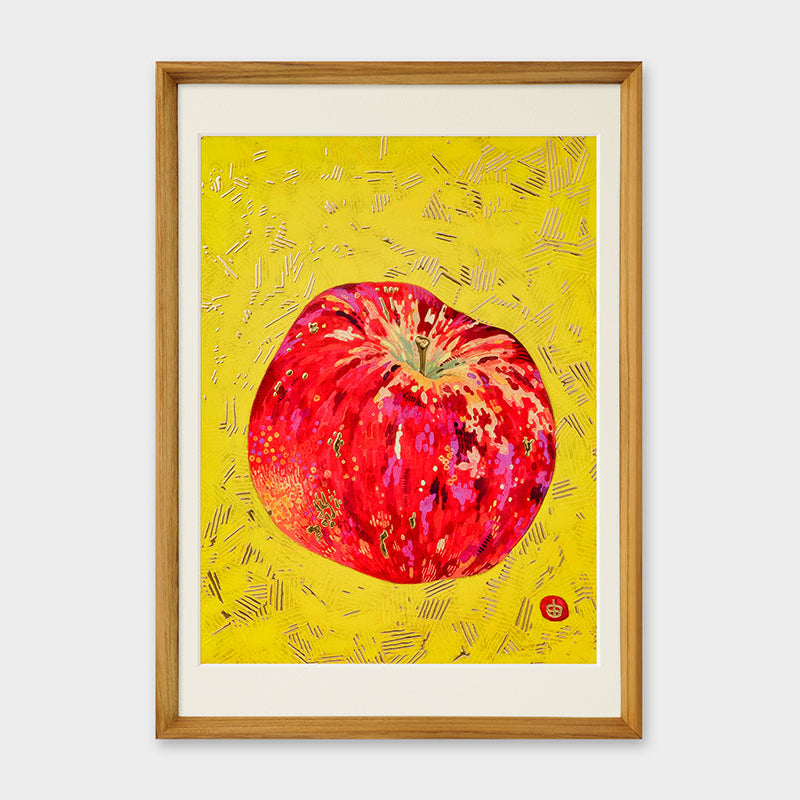 [Limited] Art Touch Yuko Kurihara A3 Art Poster with Teak Frame / TOUCH & FLOW