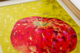 [Limited] Art Touch Yuko Kurihara A3 Art Poster with Teak Frame / TOUCH & FLOW