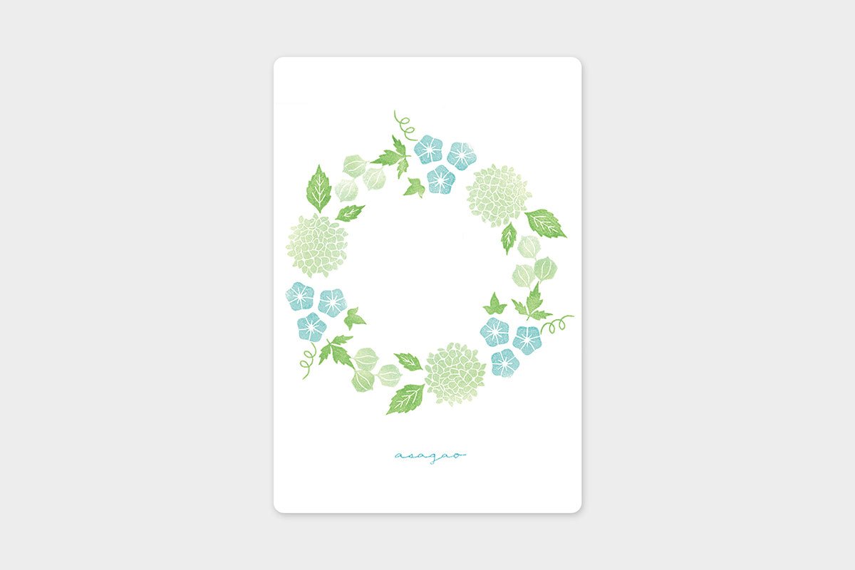 Art Touch Asako Yoshinaka Seasonal Wreath Postcards / TOUCH & FLOW - bungu