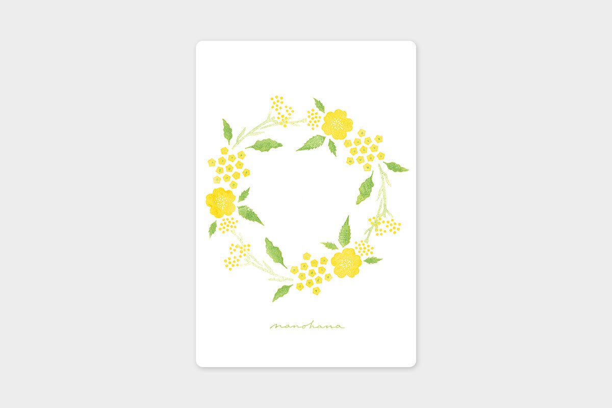 Art Touch Asako Yoshinaka Seasonal Wreath Postcards / TOUCH & FLOW - bungu