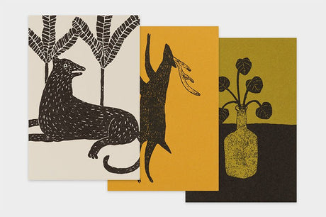 Art Touch Kazuko Furuta Letterpress Postcards / TOUCH & FLOW - bungu