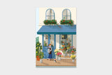 Art Touch mint Floral Pattern Postcard / TOUCH & FLOW - bungu