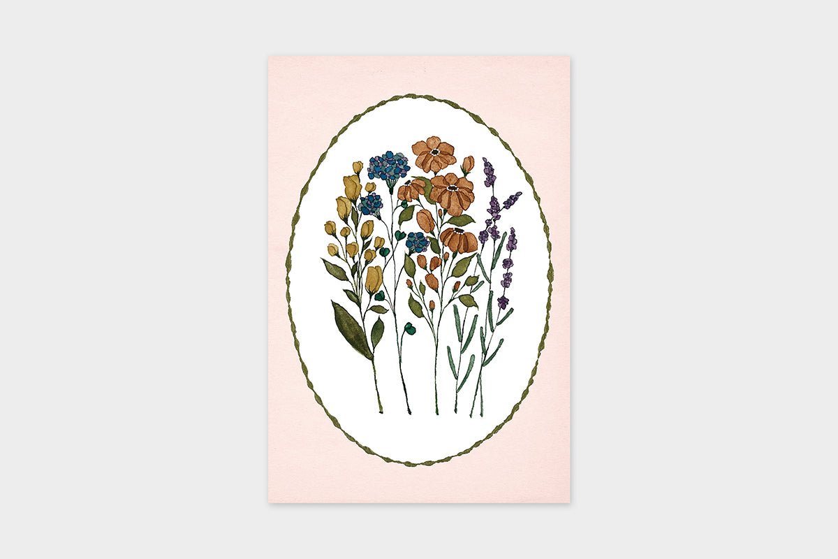 Art Touch pampeliska Floral Pattern Postcards / TOUCH & FLOW - bungu