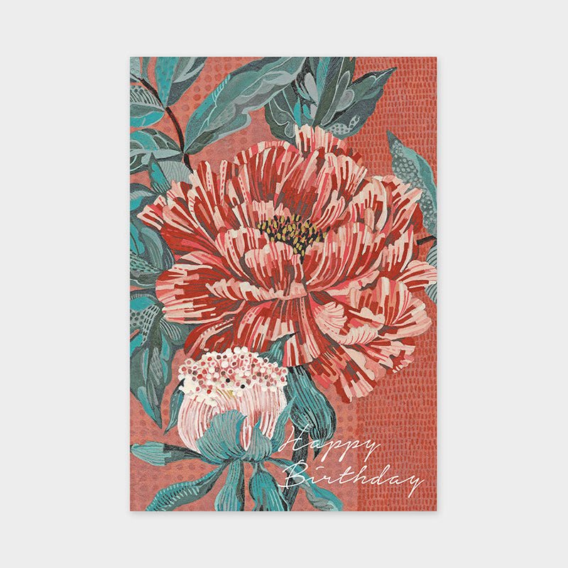 Art Touch Postcard Yuko Kurihara Floral Pattern / TOUCH & FLOW - bungu