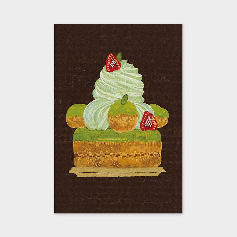 Art Touch Postcard Yuko Kurihara Floral Pattern / TOUCH & FLOW - bungu