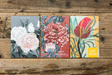Art Touch Postcard Yuko Kurihara Floral Pattern / TOUCH & FLOW - bungu