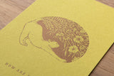 Art Touch Tamane Iwata Letterpress Postcard / TOUCH & FLOW - bungu