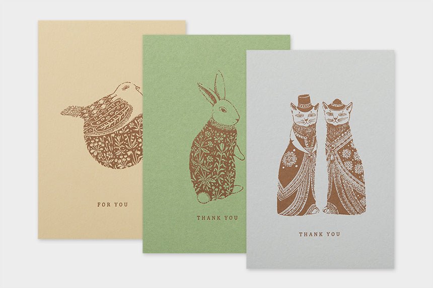 Art Touch Tamane Iwata Letterpress Postcard / TOUCH & FLOW - bungu