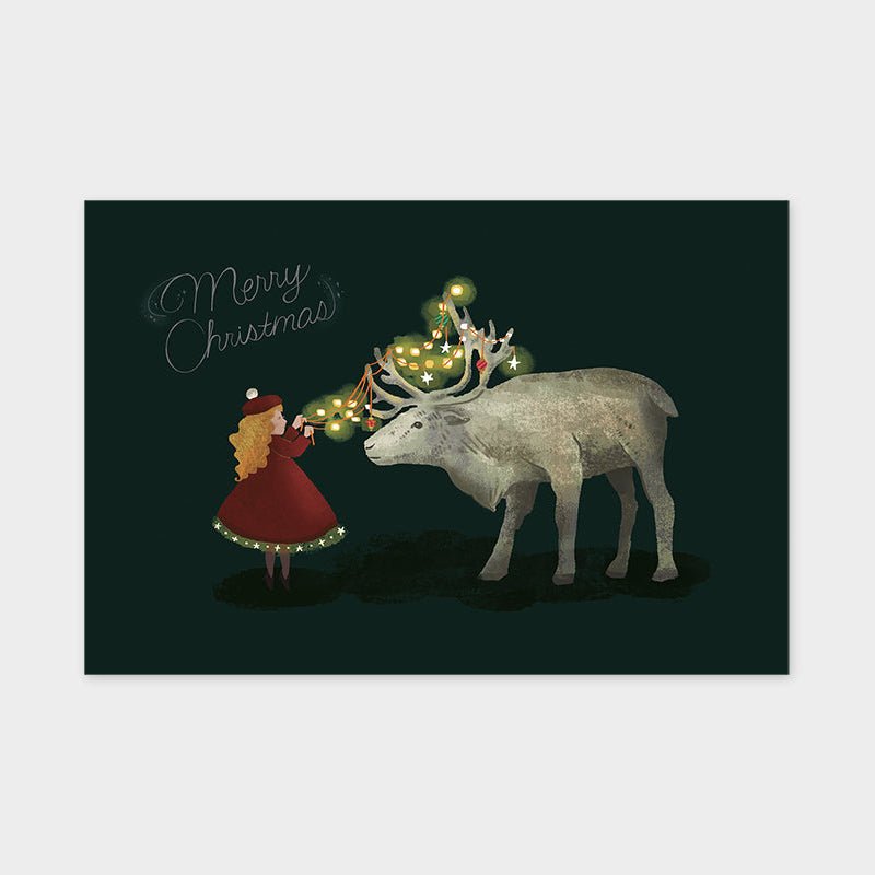 Art Touch tera X'mas Reindeer Postcard / TOUCH & FLOW - bungu