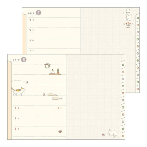Cat Pocket Diary 2027 / MIDORI