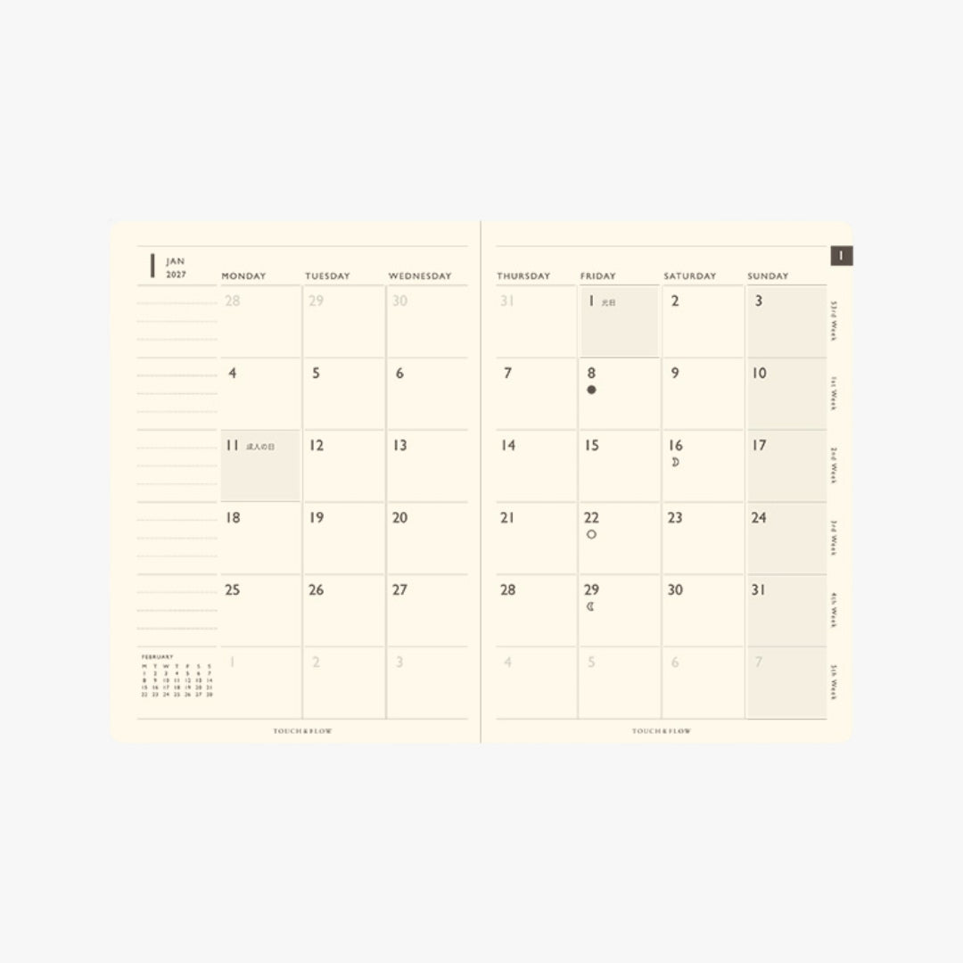 TODAY B7 Weekly Planner 2027 / TOUCH & FLOW
