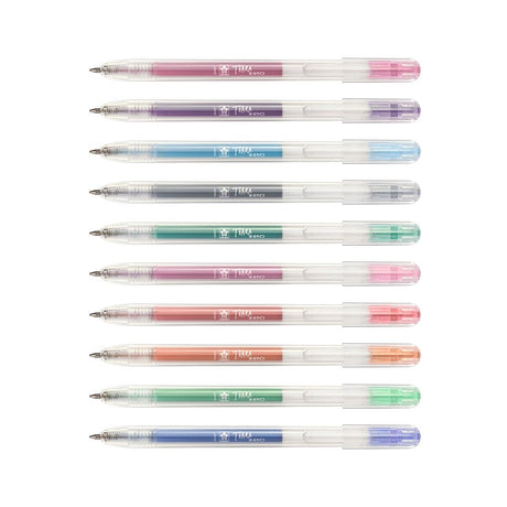 Ballsign Tiara Glitter Knock Pen 10 Color Set / SAKURA - bungu