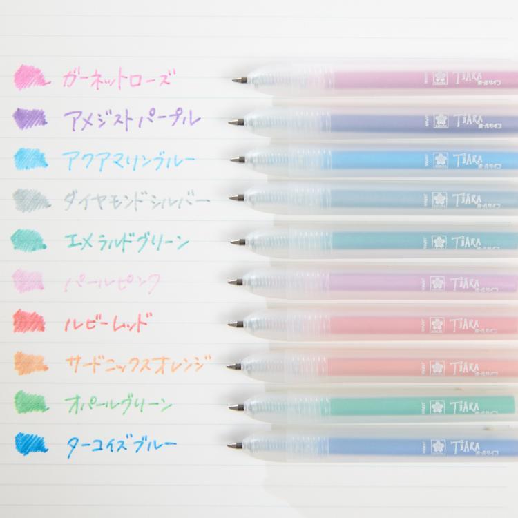 Ballsign Tiara Glitter Knock Pen 10 Color Set / SAKURA - bungu