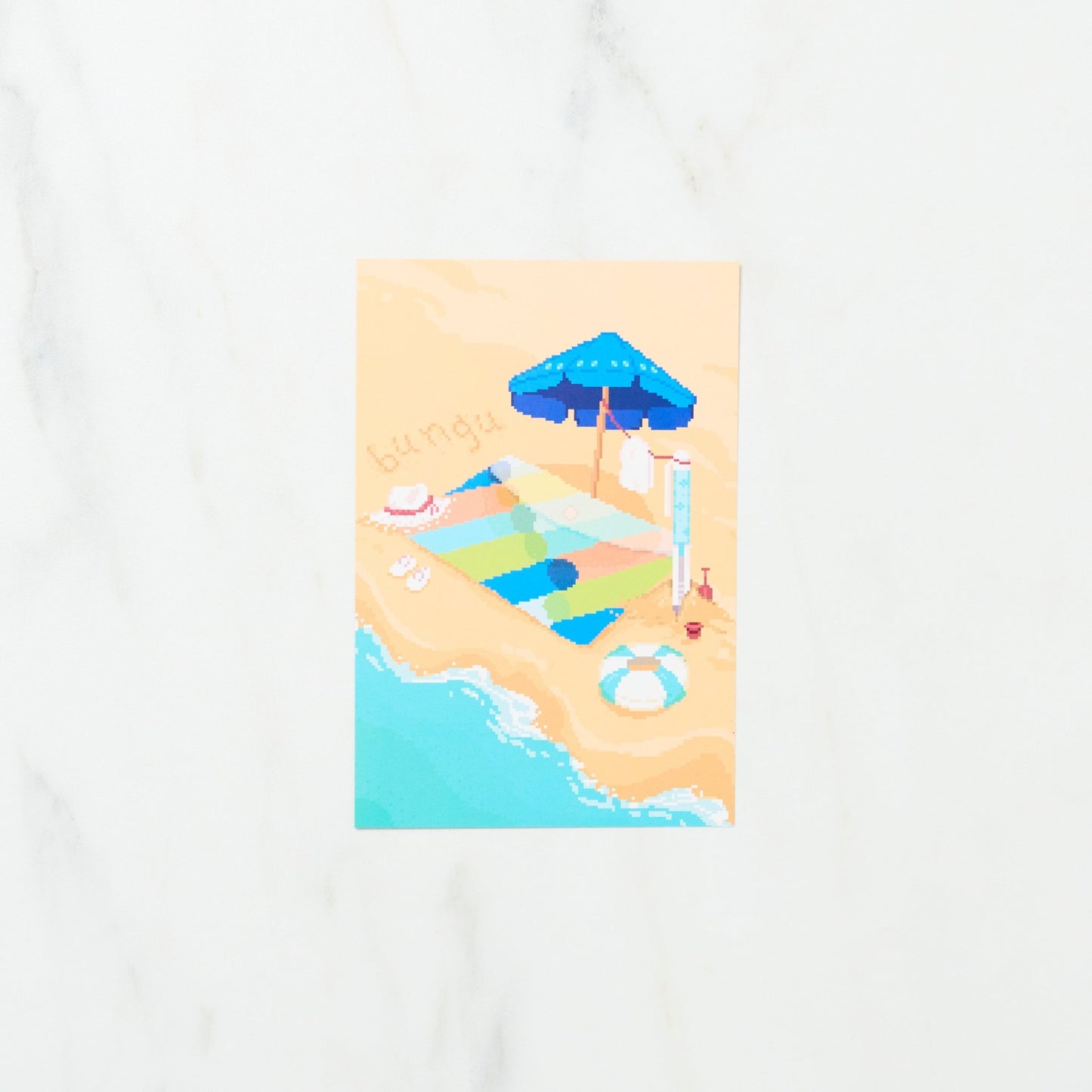 “Beachside Daydreams” Postcard by Angelyn / bungu - bungu