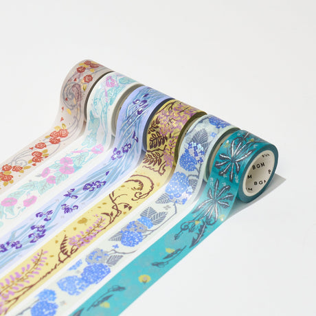 BGM Botanical Notes Foil Masking Tape / Background Music - bungu