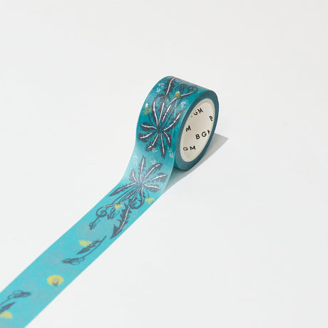 BGM Botanical Notes Foil Masking Tape / Background Music - bungu