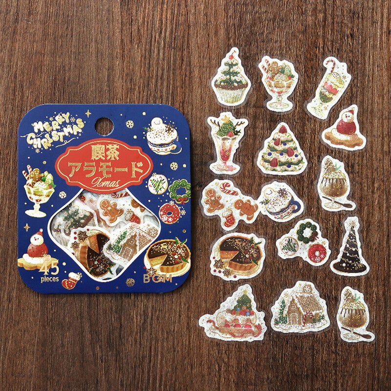 BGM Foil Stamping 2024 á la mode Christmas Stickers / Background Music - bungu