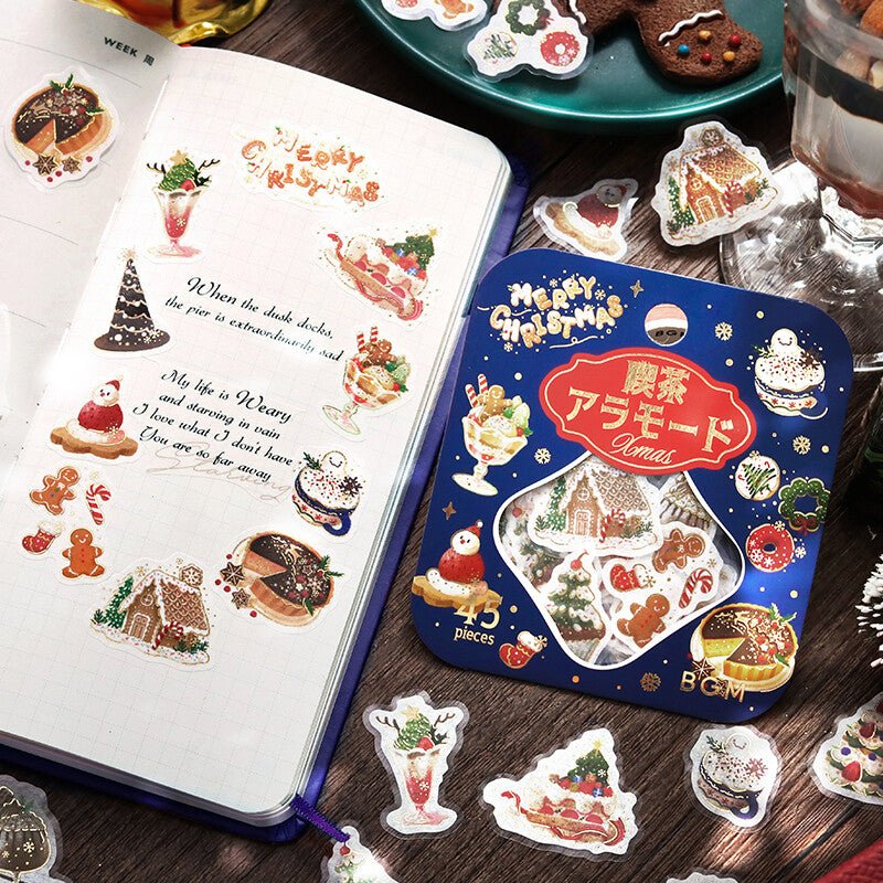 BGM Foil Stamping 2024 á la mode Christmas Stickers / Background Music - bungu