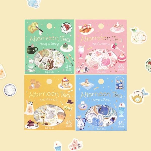 BGM Foil Stamping "Afternoon Tea Party" Stickers / Background Music - bungu