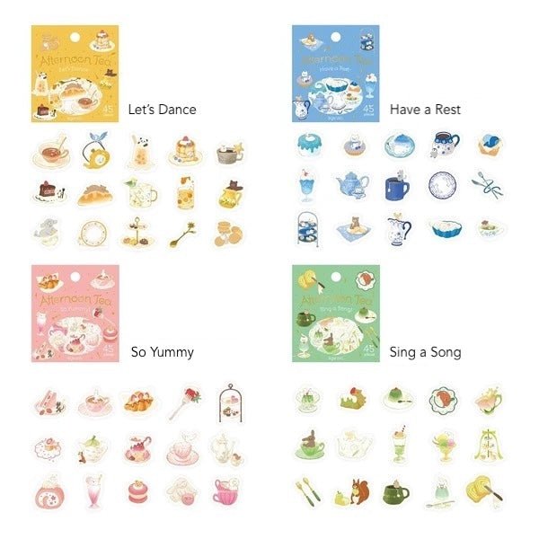 BGM Foil Stamping "Afternoon Tea Party" Stickers / Background Music - bungu