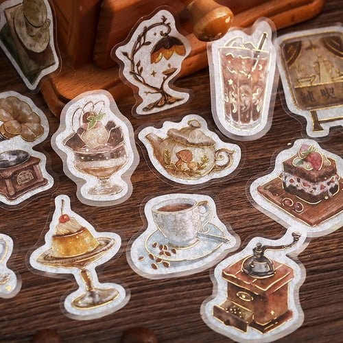 BGM Foil Stamping "Kissa A La Mode" Flake Stickers / Background Music - bungu