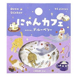 BGM Foil Stamping "Nyan Cafe" Stickers / Background Music - bungu