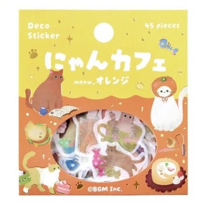 BGM Foil Stamping "Nyan Cafe" Stickers / Background Music - bungu