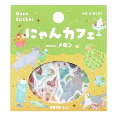 BGM Foil Stamping "Nyan Cafe" Stickers / Background Music - bungu