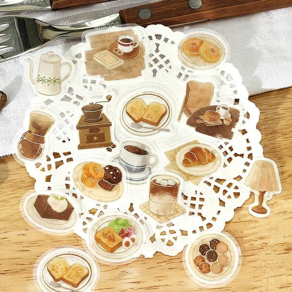 BGM Foil Stamping "Today's Cafe" Stickers / Background Music - bungu
