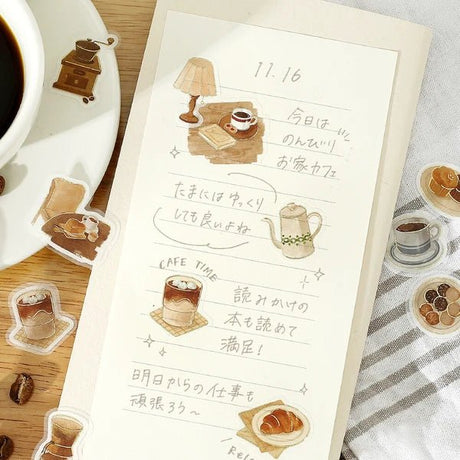 BGM Foil Stamping "Today's Cafe" Stickers / Background Music - bungu