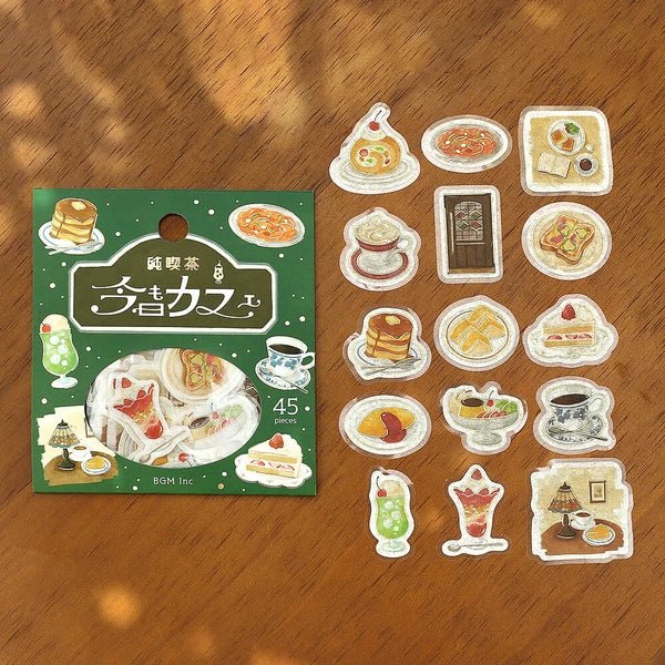 BGM Foil Stamping "Today's Cafe" Stickers / Background Music - bungu