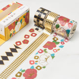 BGM Kimono Pattern Series Foil Masking Tape Set / Background Music - bungu