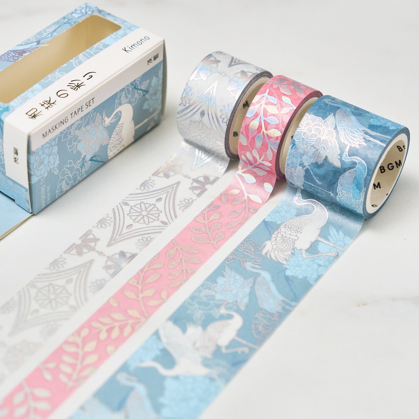 BGM Kimono Pattern Series Foil Masking Tape Set / Background Music - bungu