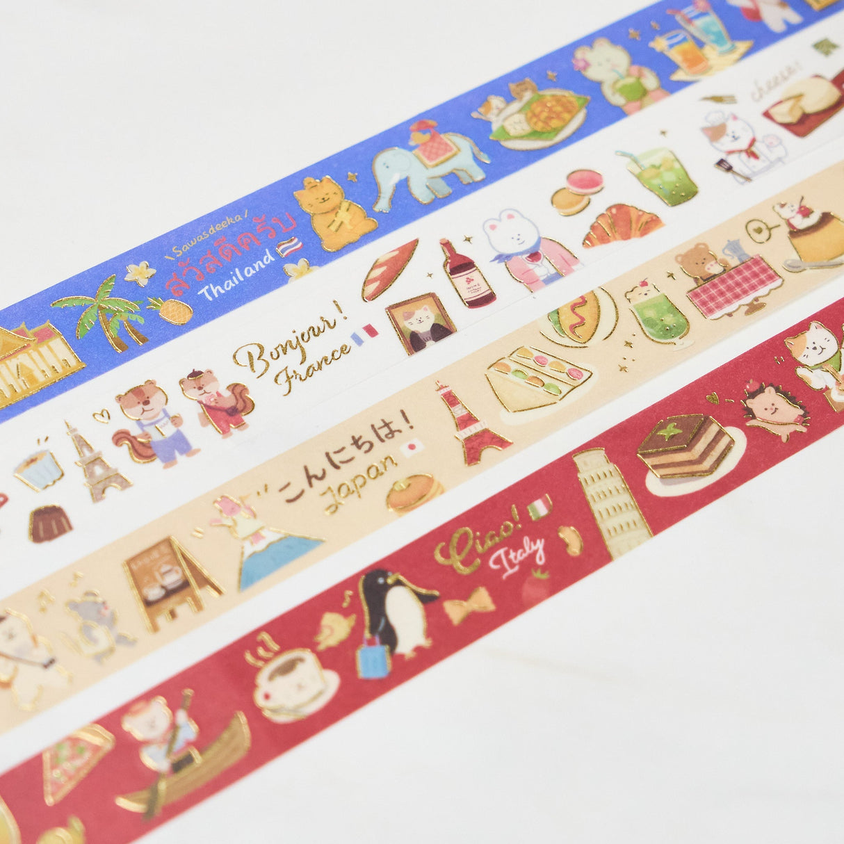 BGM World Cafe Travelogue Series Foil Masking Tape / Background Music - bungu