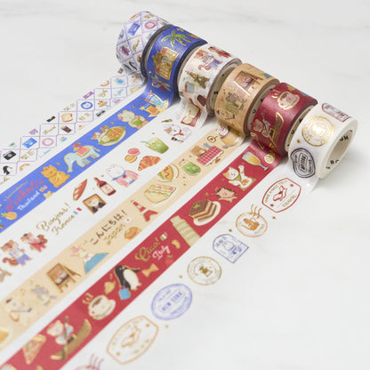 BGM World Cafe Travelogue Series Foil Masking Tape / Background Music - bungu