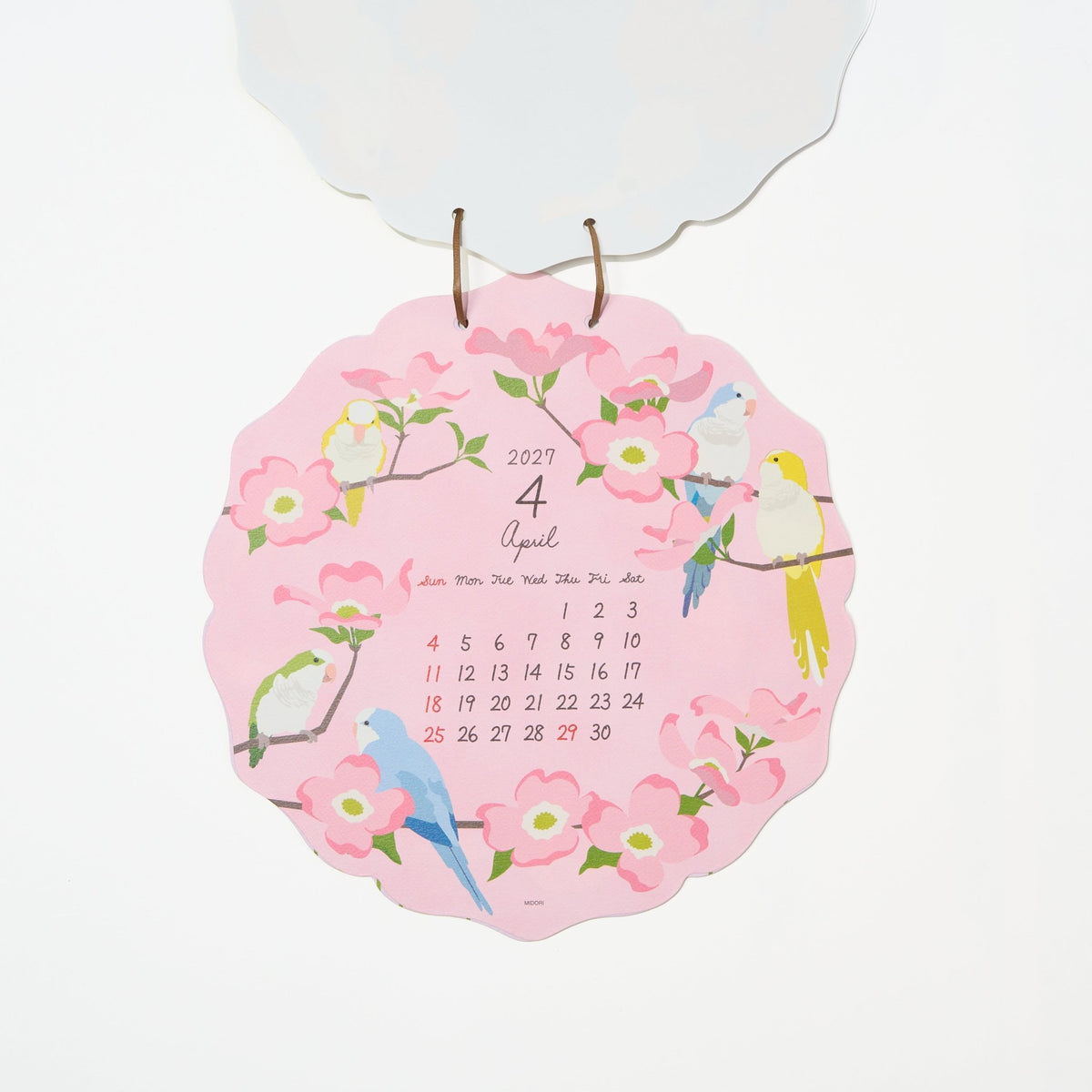 Bird Die-Cut Wall Calendar 2027 / MIDORI - bungu