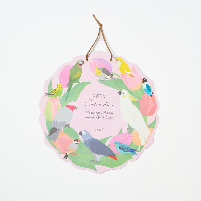 Bird Die-Cut Wall Calendar 2027 / MIDORI - bungu