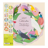 Bird Die-Cut Wall Calendar 2027 / MIDORI
